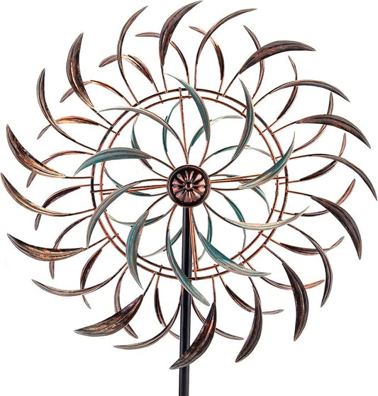 Stargarden Wind Spinners Outdoor Metal Large 360 Degrees Kinetic Wind Sculptures& Spinners Yard Art Outdoor Garden Decor