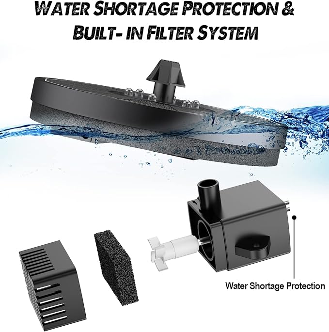 Solar Fountain Glass Panel with 2200 mah Battery, 3.5W Floating Solar Water Fountain with 4 Fixed Rods, Solar Fountain Pump for Bird Bath, Garden, Pond, Pool, Outdoor-White Lights