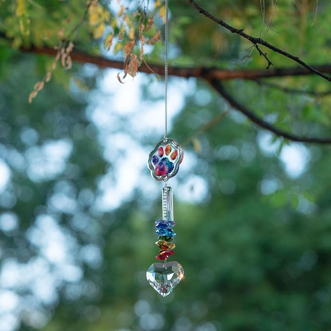 Dog Memorial Suncatcher - Pet Loss Sympathy Gift, Loss of Dog Sympathy Gift, Cat Memorial Gifts for Loss of Cat, Dog Bereavement Gift