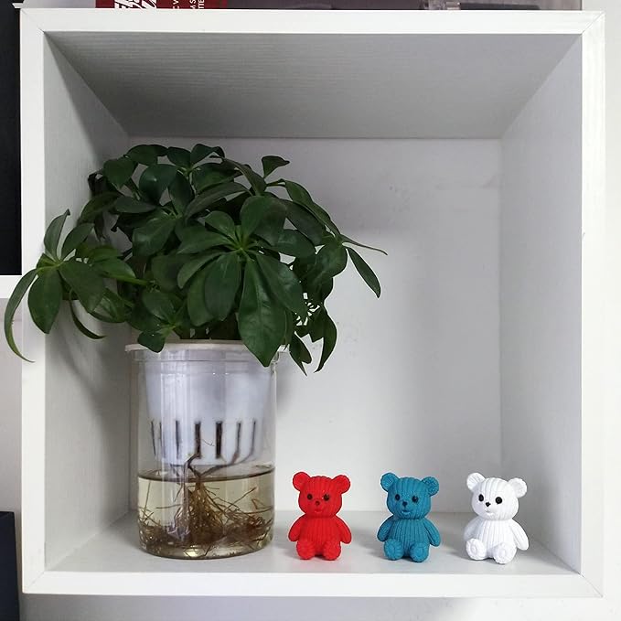 8Pcs Mini Resin Teddy Bear Figurines Cute Sweater Bears Desktop Ornaments Car Interior Decoration Garden FigurinesTiny Bear Statues Animals Sculpture Micro Landscape