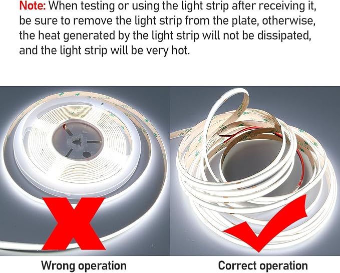 15M/49.2ft 24V COB LED Strip Light Waterproof IP65 Cool White 6000K Uniform Glow 5760LEDs CRI 93+ Flexible LED Tape Lights for DIY Cabinet Bedroom Kitchen Home Decor(No Power Supply)