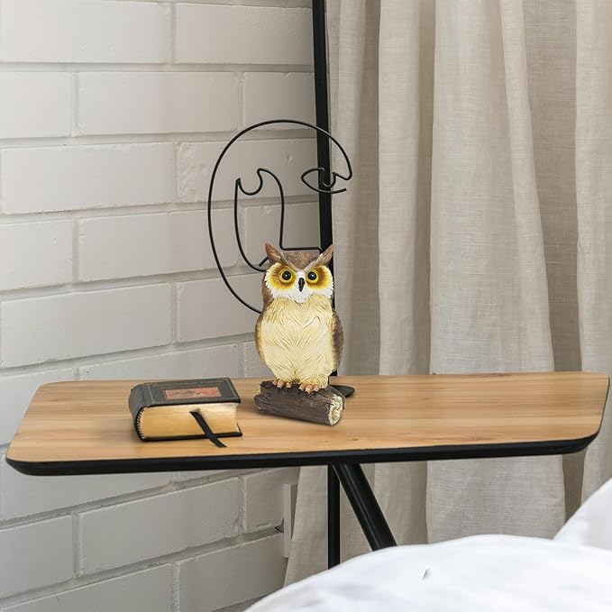 Outdoor Resin Owl Garden Statues, Figurine Sculpture-Owl Perched on Branch, Owl Decoration for Porch, Patio, Lawn, Yard, Whimsical Owl Table Bookshelf Ornament Accessories, Garden