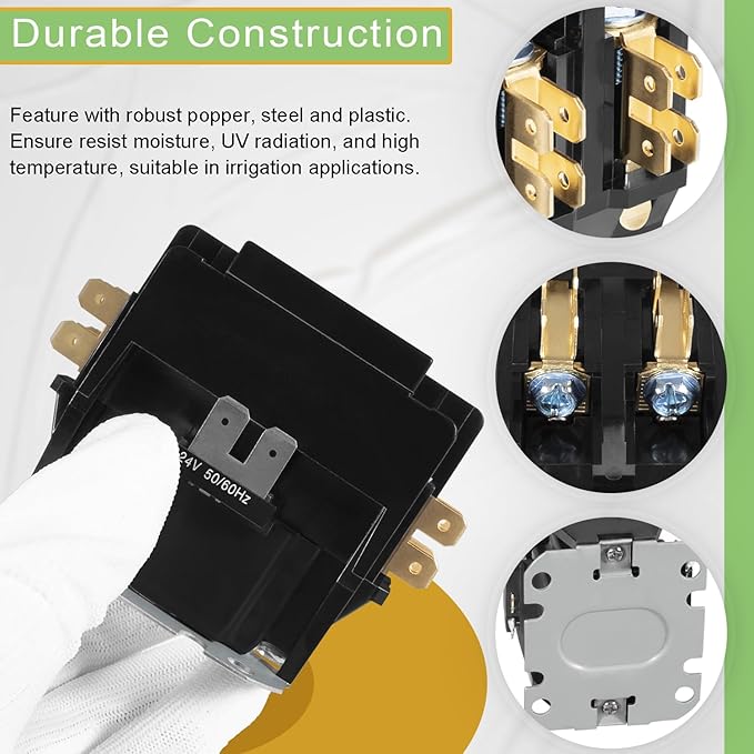1522 Pump Start Relay Replacement for K-Rain Contactor Lawn Sprinkler Irrigation System, 24V Coil, Watering Equipment Part