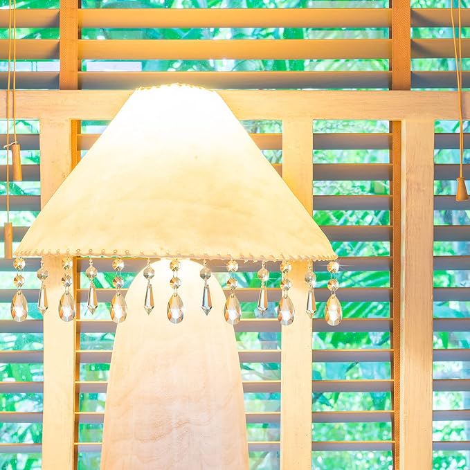 24 Pcs 24 Pcs Chandelier Crystal Replacement 38 mm Teardrop & Icicle Crystal Prisms Hanging Gems Parts for Lamps and Chandeliers Suncatcher Christmas Tree Windows Home Decor (Clear)