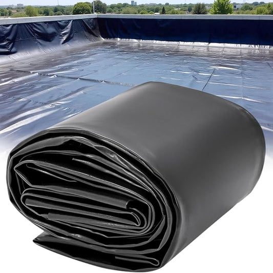 20 x 30 FT Pond Liner, 20 Mil Pond Liners for Outdoor Ponds, HDPE Pond Liner Easy Cutting Puncture Resistant, Pond Liners for Water Garden Fountain Waterfall, Koi Fish Aquaculture Pond