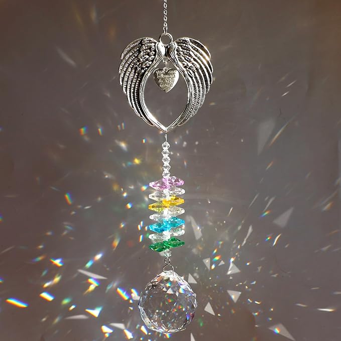 Sympathy Gifts for Loss of Loved One Crystal Suncatcher Sympathy Rainbow Bereavement Grief Memorial Gifts Ideas for Loss of Mom Dad Friend Child Cat Dog Pet