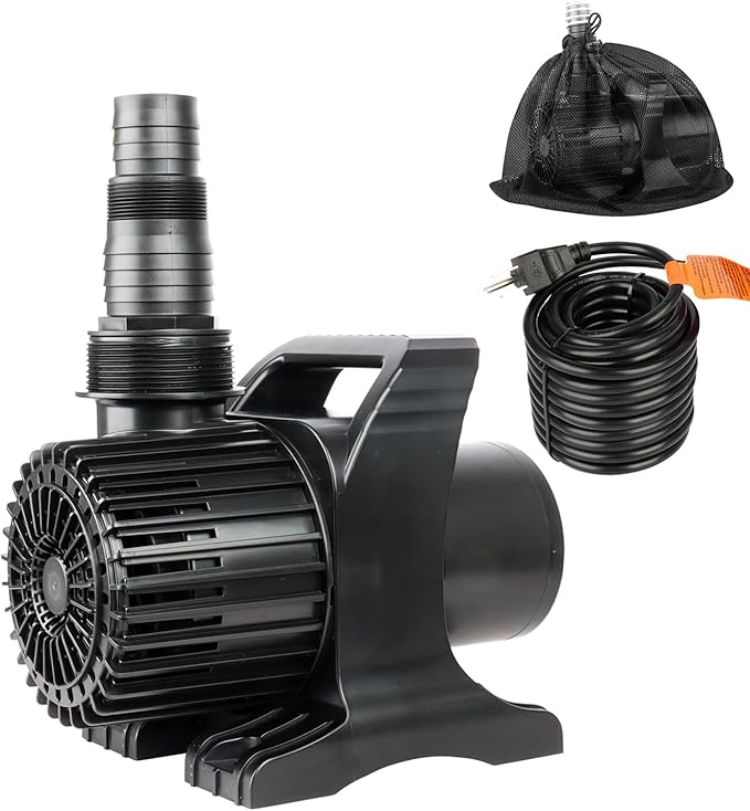 Outdoor Extra Large 11800gph-850W 32.8FT Pond Water-fall & Kio Fish Fountain-s& Garden Pump Submersible IPX8: Long 32.8FT Cord Smart-er&Quieter Duck&Yard&Patio Ponds Pumps,1 Barrier Pump Bag
