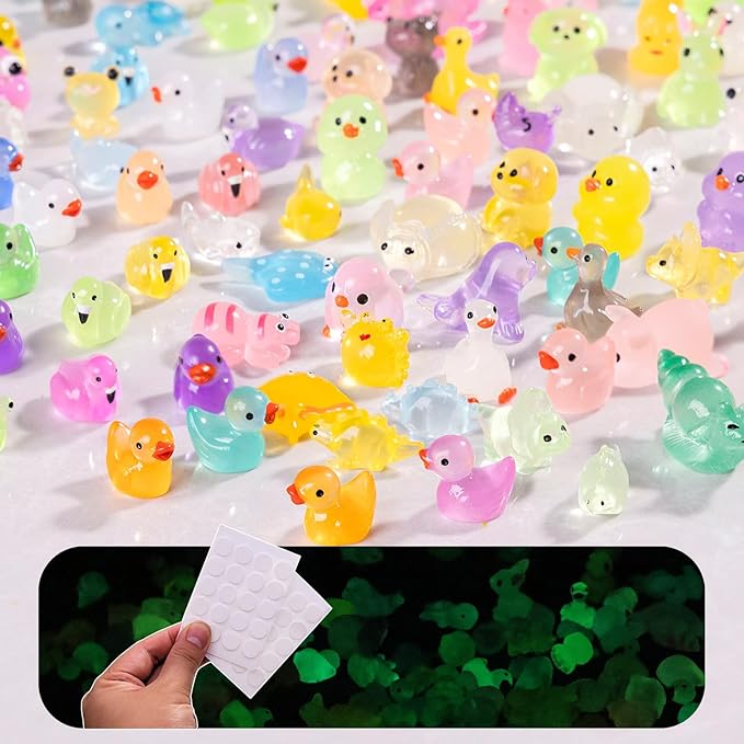 Tiny Resin Animals Figures to Hide 120 Pcs Mini Resin Animals Bulk for Miniature Fairy Garden Accessories Micro Landscape Aquarium Potted Decoration