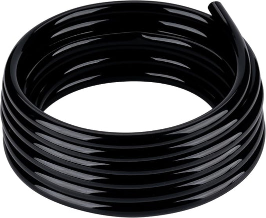Black Vinyl Tubing 1/2” ID × 5/8” OD - 100 Feet PVC Flexible Plastic Tube Hybrid Hose, Transfer Water Air Oil for Pond Fountain Garden, Non-toxic and BPA free