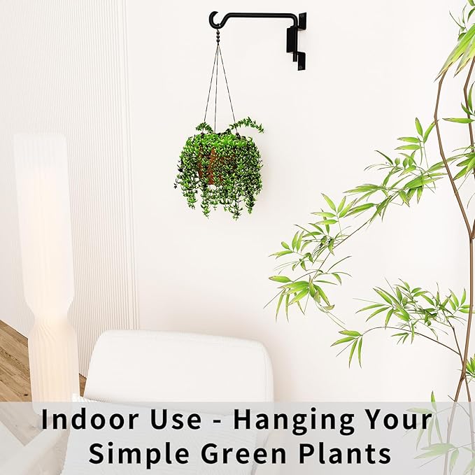 Plant Hanger,Swivel Plant Hanger,Hanging Plant Hooks,Plant Hangers Outdoor,Plant Hanger Indoor,Plant Hanger Bracket,Plant Hooks,Plant Wall Hanger,Rotatable Design,12 Inch 2 Pack