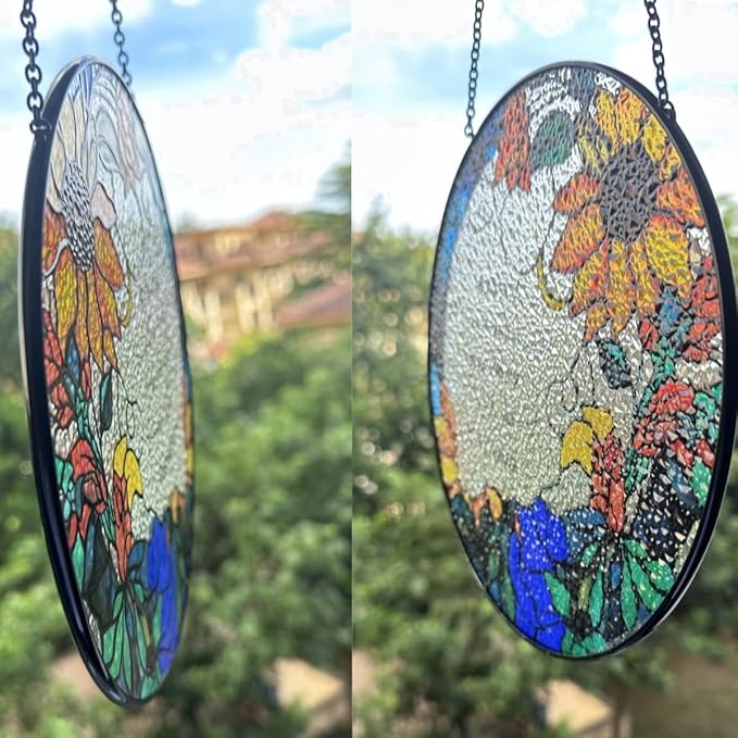 The Lord Suncatcher Stained Glass - As for Me and My House We Will Serve The Lord Christian Wall Decor | Bible Verse Wall Art for Bible Lovers Bible Verse Wall Art Themed Gift