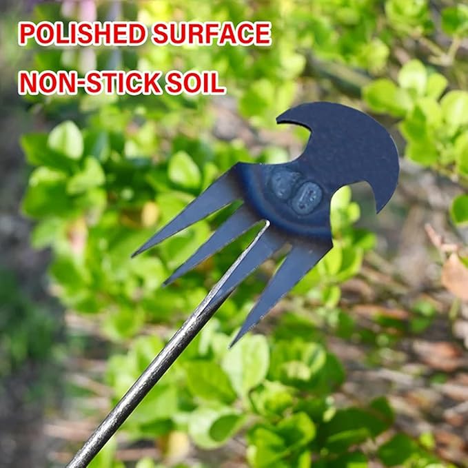 Weeding Artifact Uprooting Garden Weeding Tool, Upgraded Weed Removal Tool, Stainless Steel/Manganese Steel Weed Puller Manual Weeders for Home Gardening Yard Farmland (11 Teeth-Weed Tool)