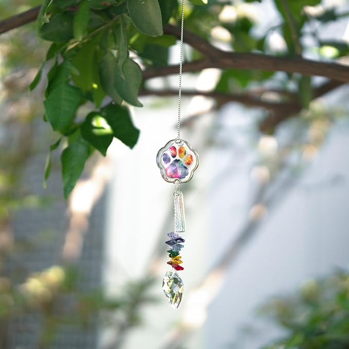 Dog Memorial Suncatcher - Pet Loss Sympathy Gift, Loss of Dog Sympathy Gift, Cat Memorial Gifts for Loss of Cat, Dog Bereavement Gift