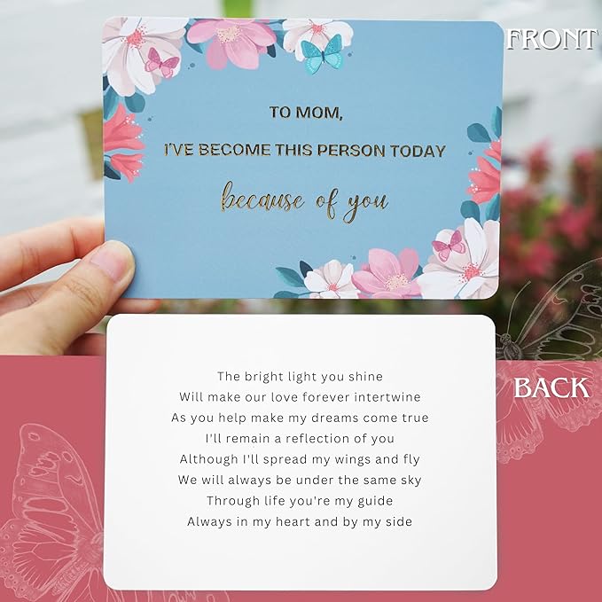 ARUN Gifts for Moms Birthday Gift Moms for mom Birthday Mothers Day from Daughter Son, Love Reminder Gifts Thanksgiving Christmas Butterfly suncatcher with Heart Crystal Mother's Things