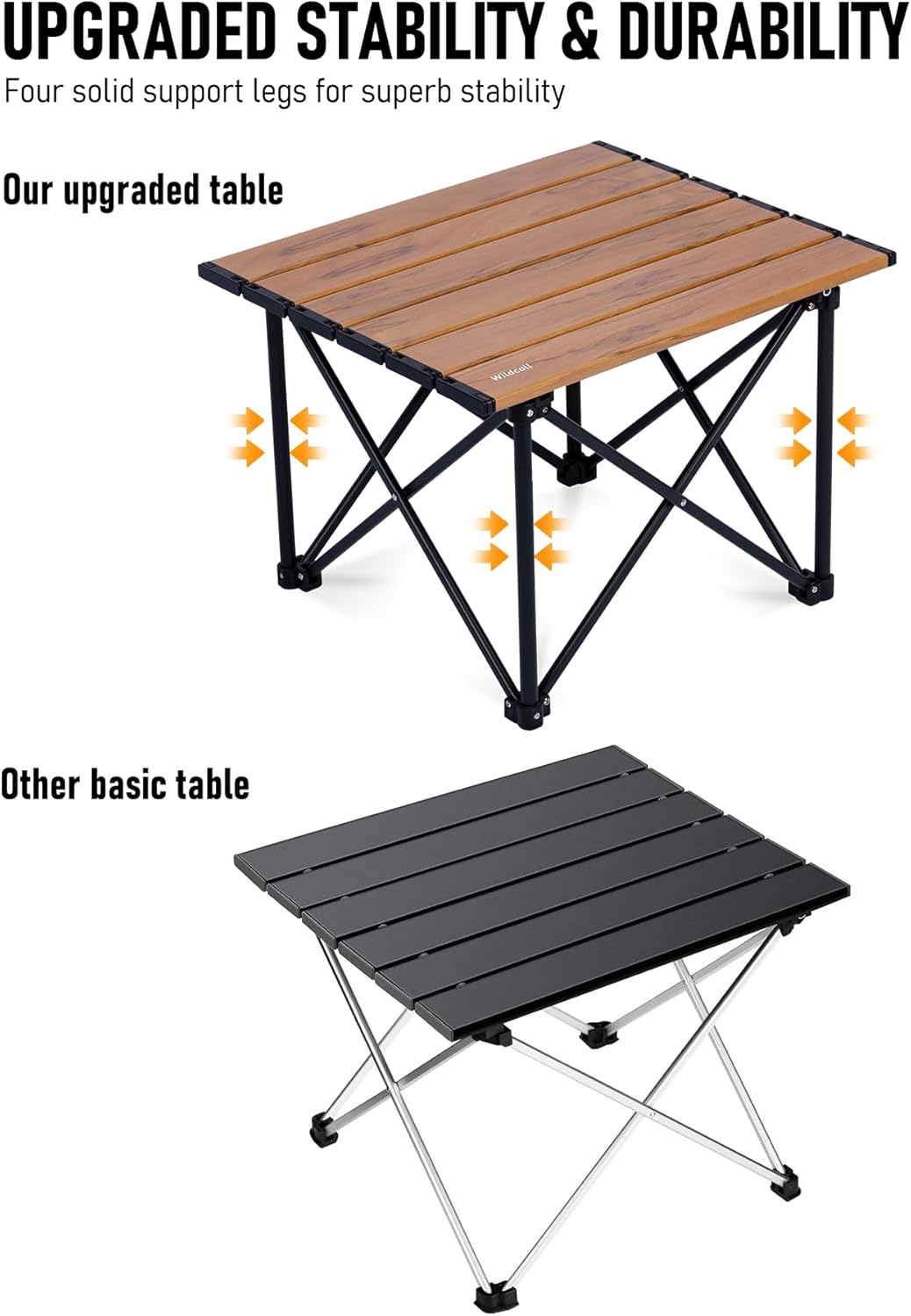 WildCall Ultralight Camping Table, Compact Aluminum Folding Beach Table with Carry Bag for Outdoor, Picnic BBQs, and Cooking