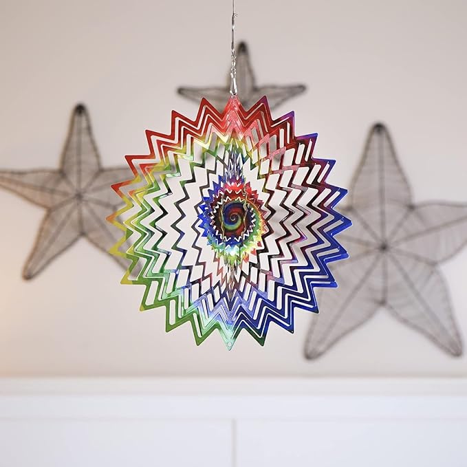 VP Home Celestial Planet Kinetic Wind Spinner for Yard and Garden Wind Spinner Outdoor Metal Large Hanging Plantary Decor 3D Garden Art Wind Sculpture Spinners Kinetic Art Garden Decorations