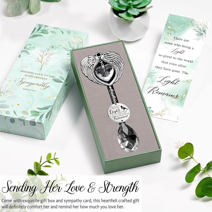 Sympathy Gifts for Loss of Loved One Mom Dad Daughter Son, Unique Memorial Gifts Crystal Suncatcher Bereavement Gift Idea - Grief Condolence Sorry for Your Loss Funeral, Miscarriage Gifts for Mothers