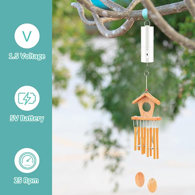 Therwen 6 Pcs Ornament Spinner Battery Operated Wind Spinner Motor Rotator Disco Ball Motor Outdoor Hanging Ornament for Halloween Mardi Gras Decoration, No Battery(White)