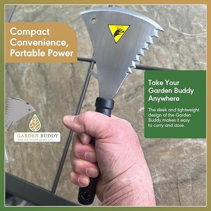 Garden Tool - Yard Tool - Lawn Care - Unique Design - Multifunctional - Hand Garden Tool - Cutting, Tilling, Digging, Weeding, Edging, Uprooting, Loosening Soil - All-in-oneTool Set - Stainless Steel