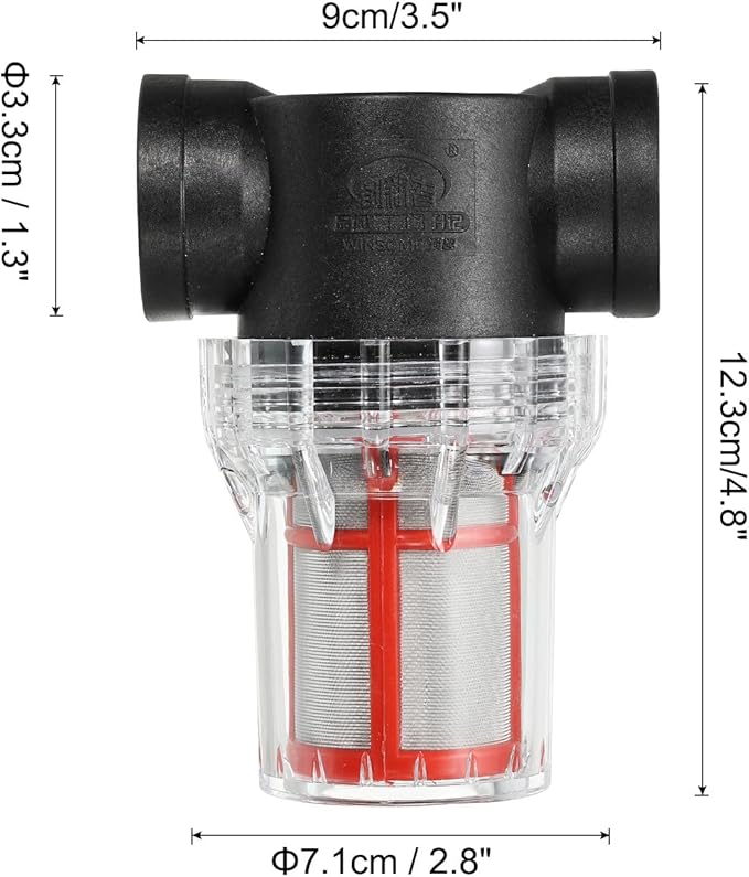 PATIKIL 1 Inch Water Pump Strainer Filter, Pipe Water Pump Strainer with 200 Mesh Stainless Steel Filter Screen for Irrigation Garden