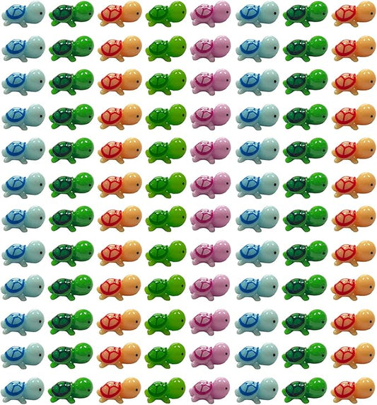 150 Pcs Miniature Sea Turtle Figurine Tiny Sea Turtles Mini Turtle Statue Animal Figure Sea Turtle for DIY Garden Decoration Fish Tank Cake Home Decor