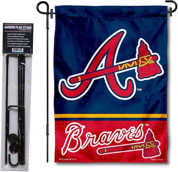 WinCraft Atlanta Garden Flag with Stand Holder