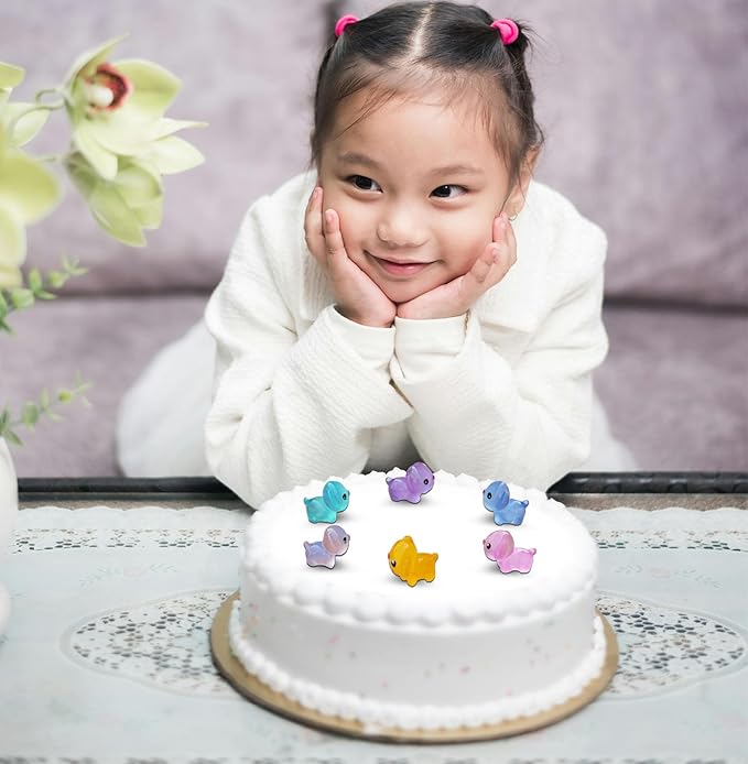 Luminous Mini Resin Dogs 40pcs Tiny Dogs Glow in The Dark for Garden Miniatures Fairy Garden Office Pranks and Dog Cake Toppers