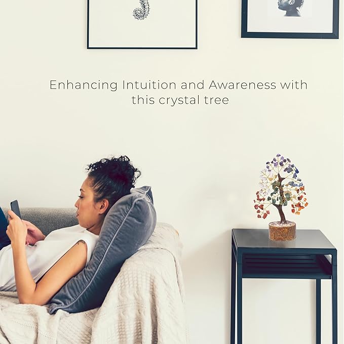 PYOR 7 Chakra Tree of Life, Crystal Tree, Crystals, Seven Chakra Tree, Stones and Crystals, Chakra Tree, Office Decor, Money Tree, Crystal Gifts, Feng Shui Decor, Crystal Tree for Positive Energy