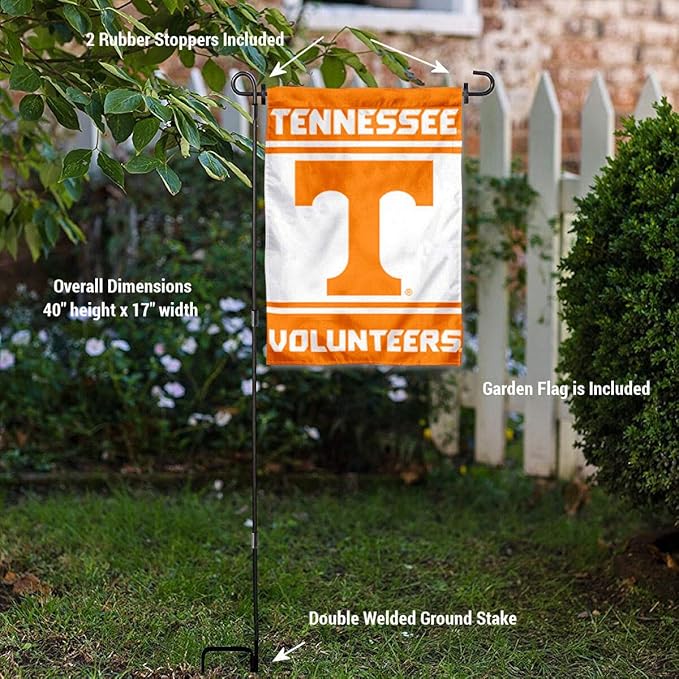 College Flags & Banners Co. Tennessee Volunteers Garden Flag with Stand Holder