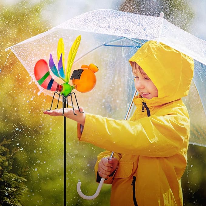 Shefio Dragonfly Solar Light - Metal Yard Art - Add Whimsy To Your Garden - Solar Yard Decorations - Outdoor Decor