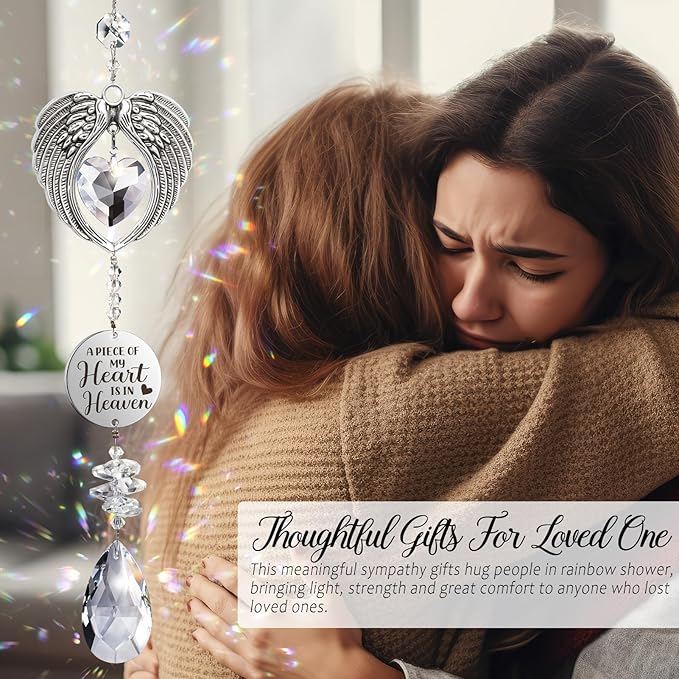 Sympathy Gifts for Loss of Loved One Mom Dad Daughter Son, Unique Memorial Gifts Crystal Suncatcher Bereavement Gift Idea - Grief Condolence Sorry for Your Loss Funeral, Miscarriage Gifts for Mothers