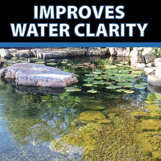 CrystalClear Barley Extract Water Garden & Fountain Clarifier, Natural Liquid Concentrate to Treat Cloudy Ponds, Koi Fish, Plant & Pet Safe, 1 Gallon