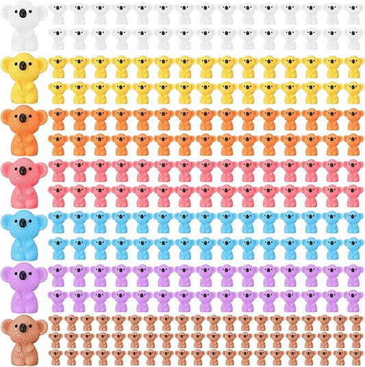 90 Pcs Resin Koala Miniatures Mini Animals Figures Cute Koala Figurine Fairy Decor Animal Ornament for Garden Landscape Home Accessories Craft Cake Decoration DIY