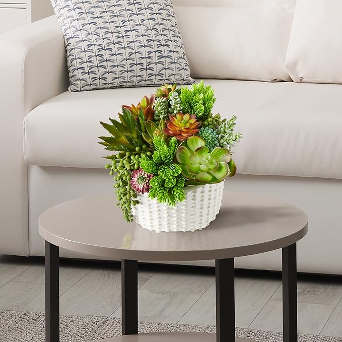 Succulents Plants Artificial (14 Pack) - Realistic Unpotted Fake Succulents - Faux Plants Decor for DIY