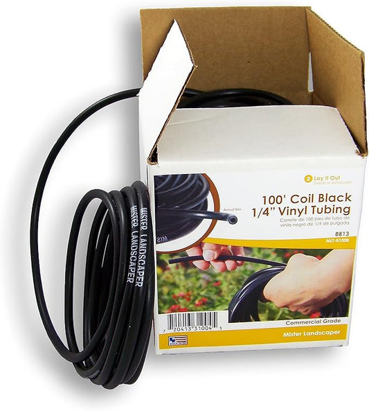 Mister Landscaper 100-ft Coil 1/4-in Black Vinyl Tubing