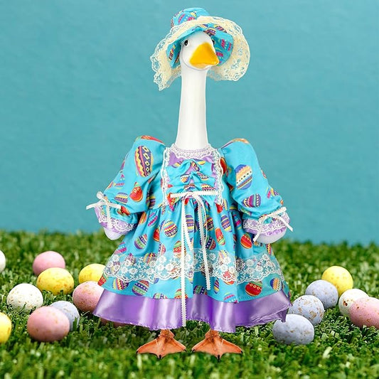 Suzile Easter Goose Outfit Clothes for 23 High Cement for Plastic Lawn Clothing Porch Goose Clothes Lawn Garden Costume