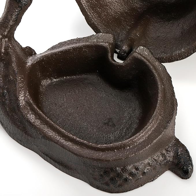 Cast Iron Key Hider, Snail Hide-a-Key Holder, Outside Spare Key Hider Figurine, Small Snail Garden Statues Ornament, Decorative Jewelry Trinkets Box for Ear Studs Rings Paper Clips