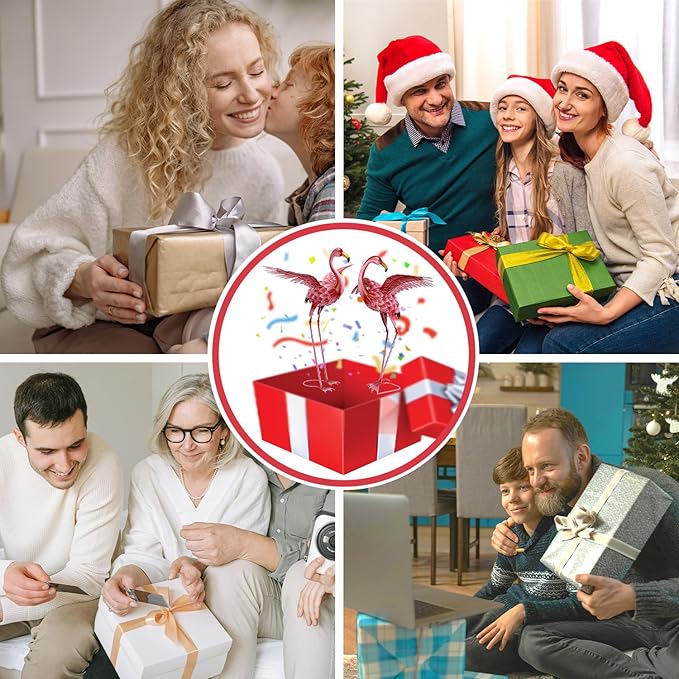 Natelf Pink Flamingo Yard Decorations, Tall Birds Garden Statues and Sculptures, Metal Lawn Art Ornaments for Outdoor Patio Backyard, Set of 2