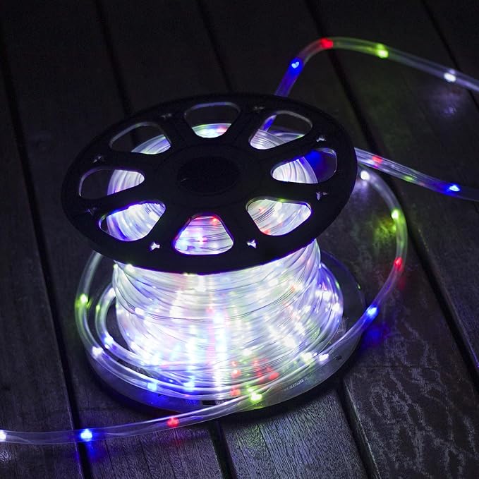 LED Rope Lights for Outside 100Ft Waterproof LED Rope Lighting 429 LEDs 110V 8 Modes Remote Control Timer Christmas Rope Lights for Outdoor Party Holiday Garden Decoration (Multicolor)