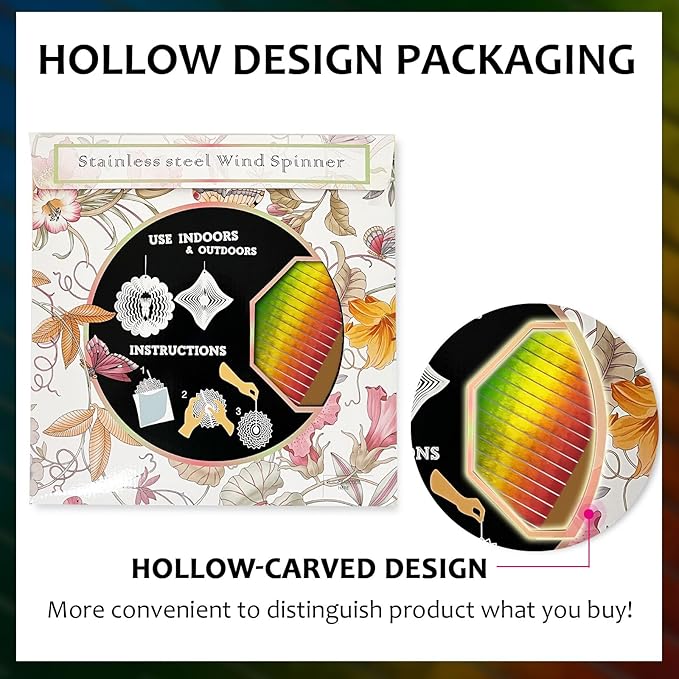 Wind Spinner Rainbow Wave Wind Spinners for Yard and Garden,15in Hanging Kinetic Yard Art Wind Sculpture,3D Wind Spinners Outdoor & Indoor Rainbow Helix Garden Decor Christmas Ornaments