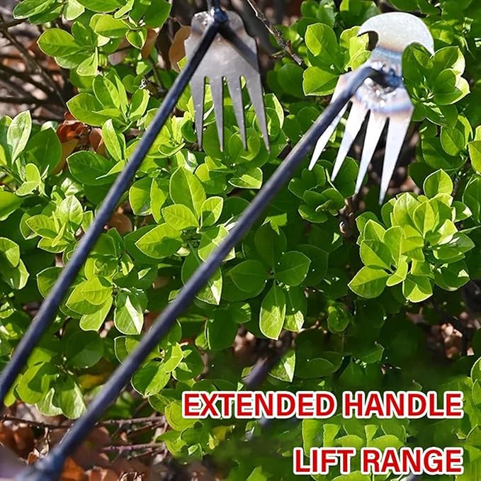 Weeding Artifact Uprooting Garden Weeding Tool, Upgraded Weed Removal Tool, Stainless Steel/Manganese Steel Weed Puller Manual Weeders for Home Gardening Yard Farmland (14in Manganese Steel Rubber)