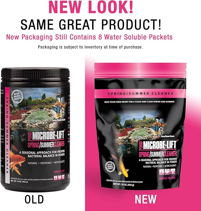 MICROBE-LIFT 10XSSCX1 Spring and Summer Pond and Outdoor Water Garden Cleaner, Safe for Live Koi Fish, Plant Life, and Decor, 16 Ounces