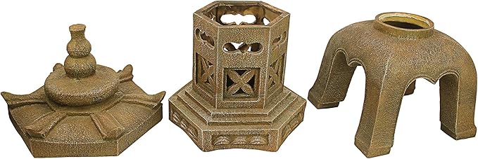 Design Toscano SS8577 Sacred Pagoda Lantern Asian Decor Garden Statue, Large, Gothic Stone