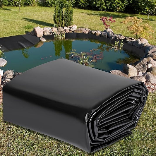 Pond Liners 15 x 20 Feet, Easy Cutting LDPE Pond Liner 20 Mil, High Preformed Koi Pond Liner for Ponds, Streams, Fountains and Garden Waterfall