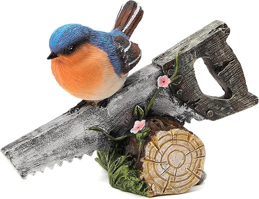 Bird Statue for Garden Decorations,Animal Blue Bird Figurines for Indoor Outdoor Backyard Yard Porch Patio Lawn Outside Home Shelf Decor,Garden Sculptures & Statues,Bird Lover
