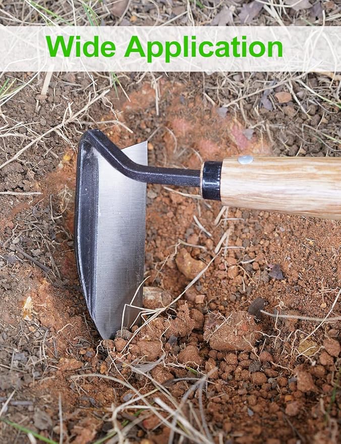 TOYPOPOR Japanese Weeding Sickle Hoe, Gardening Tools, Weed Remover, Hand Weed Cutter, Kama Twisted Scythe with High Carbon Steel Blade for Cutting Grass, Soil loosening, harvesting, Digging