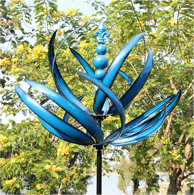 LimeHill Wind Spinner for Yard and Garden - Large Metal Kinetic Wind Sculptures, Yard Art Outdoor Decor (27 x 91 inches)