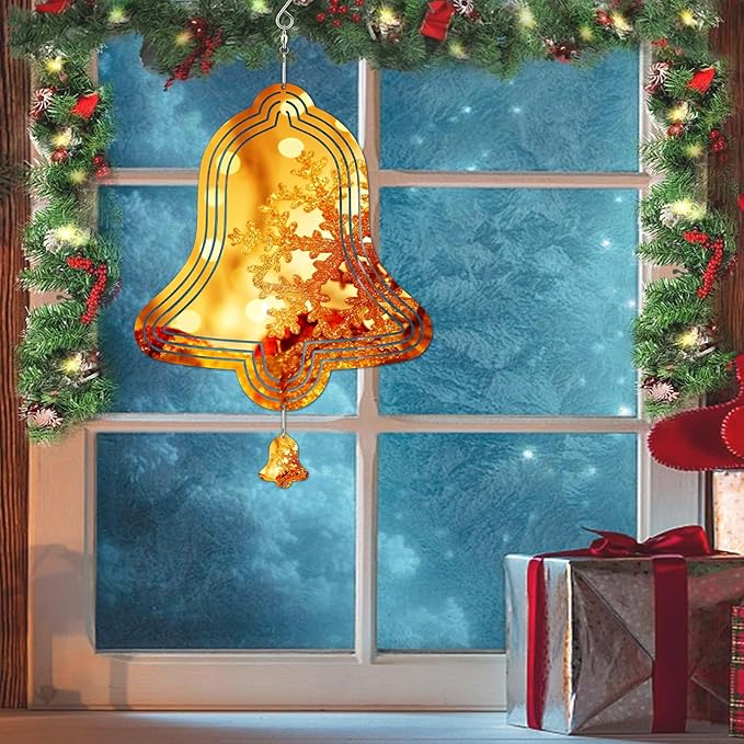 Sublimation Wind Spinner Blanks, 6 Pack 10 Inch 3D Aluminum Metal Hanging Wind Spinner Bulk for Garden Yard Outdoor, Window Porch Decoration for Heat Press Transfer DIY