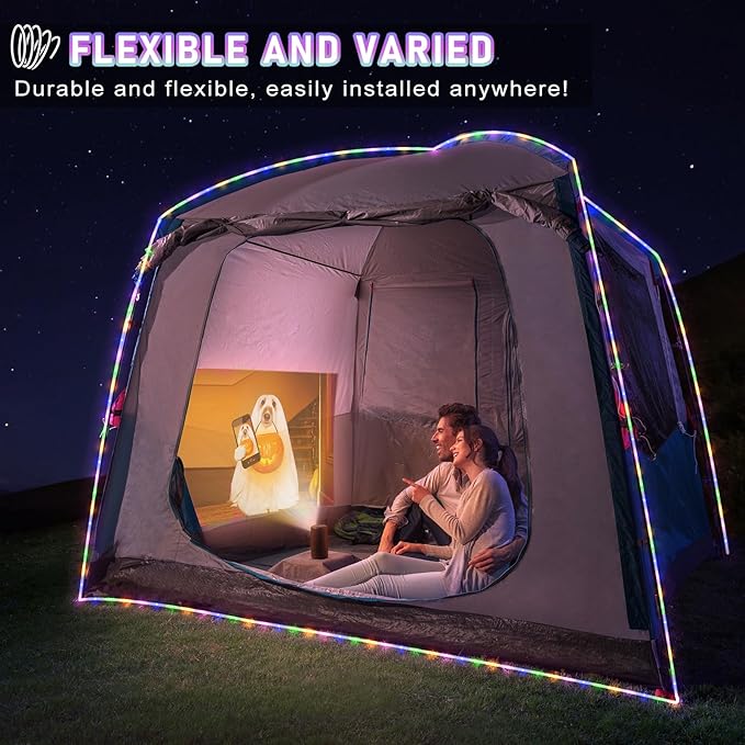 66FT 200 LED Rope Lights for Outside, Easter Lights Outdoor with Waterproof 8 Modes, Flexible and Connectable Plug in String Lights for Indoor Patio Pool Party Easter Decorations, Pastel Multicolor