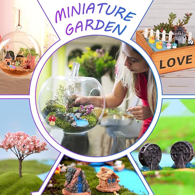 Fairy Garden Accessories Outdoor, 42 Zen Garden Accessories, Miniature Garden Decorations Fairy Garden Supplies for Micro Landscape Decoration Plant Pots Bonsai Craft Decor-Miniature Fairy Garden Kit
